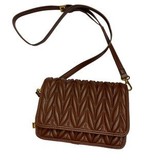 Melie Bianco Giselle Crossbody Bag (Chocolate)